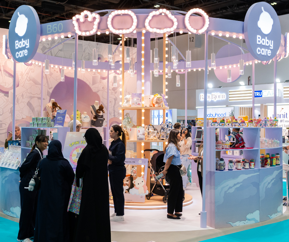 The Baby Expo Riyadh filled with parents.
